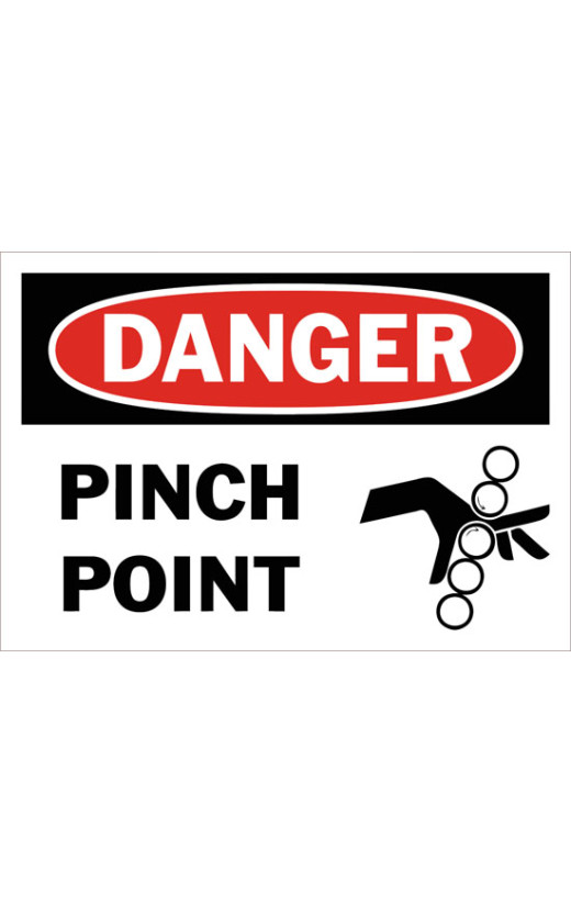 Danger Pinch Point Safety Sign