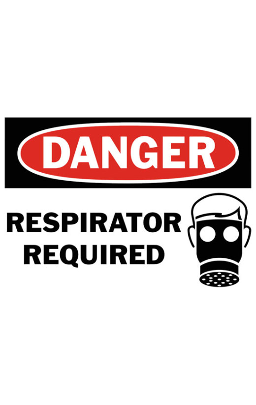 Danger Respirator Required Safety Sign