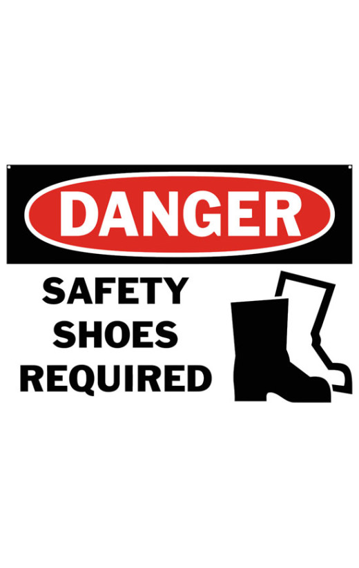 Danger Safety Shoes Required Safety Sign