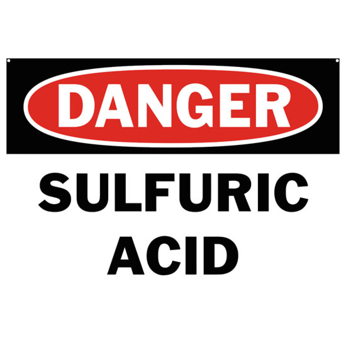 Danger Sulfuric Acid Safety Sign