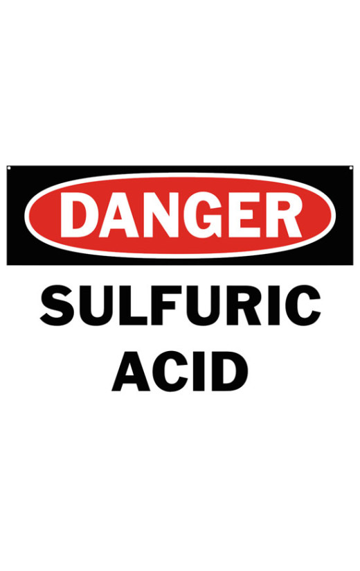 Danger Sulfuric Acid Safety Sign