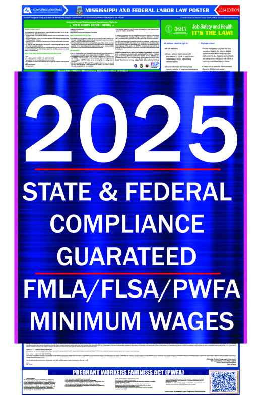 2025 Mississippi State and Federal All-In-One Labor Law Poster 