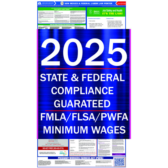 2025 New Mexico Labor Law Poster AllInOne State and Federal