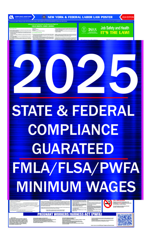 2025 New York State and Federal All-In-One Labor Law Poster 