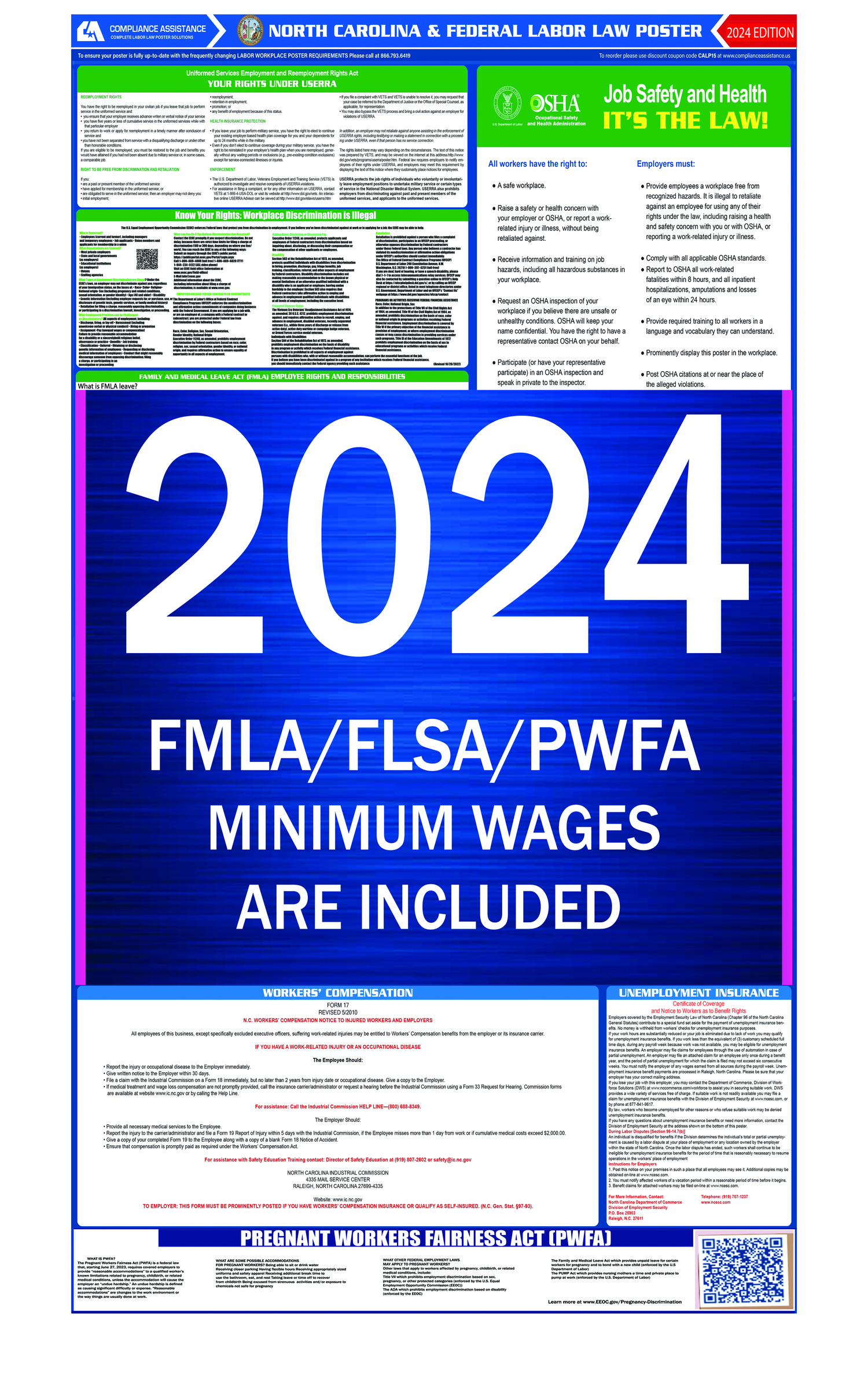 2023 North Carolina State & Federal Labor Law Posters - National Safety  Compliance