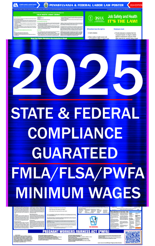 2025 Pennsylvania State and Federal All-In-One Labor Law Poster 