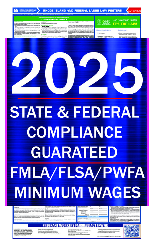 2025 Rhode Island State and Federal All-In-One Labor Law Poster 