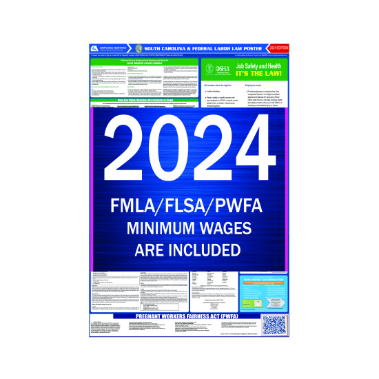 2023 South Carolina Labor Law Poster AllInOne State/Federal
