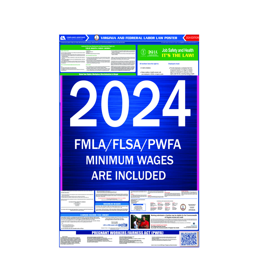 Virginia Labor Law Poster 2024 AllInOne State and Federal