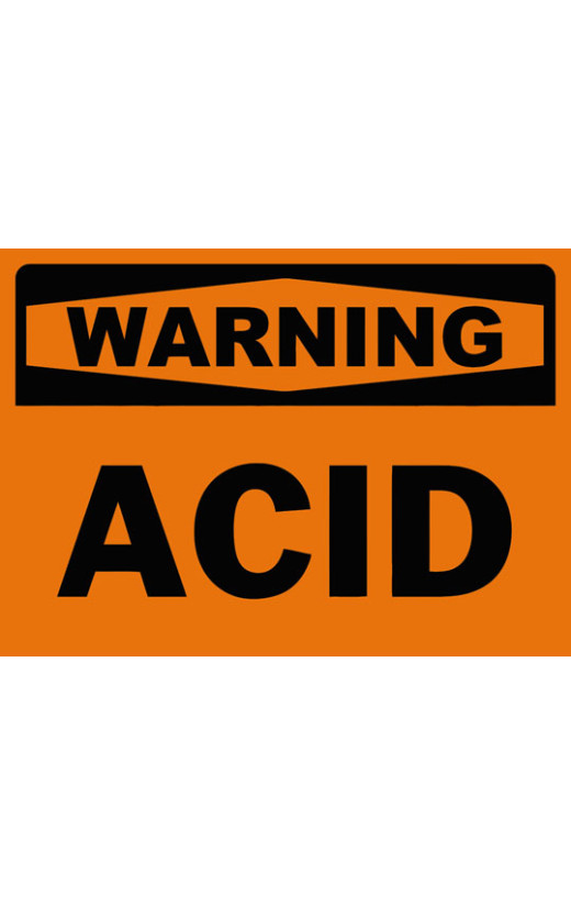 Warning Acid Safety Sign