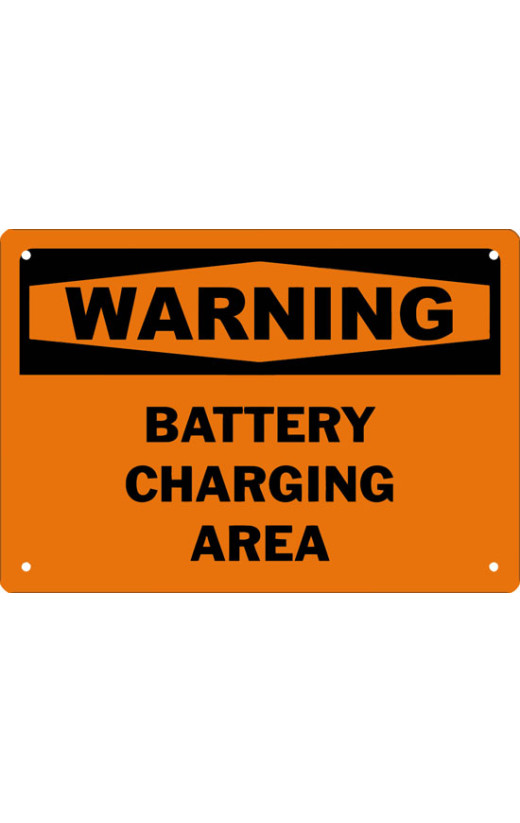 Warning Battery Charging Area Safety Sign