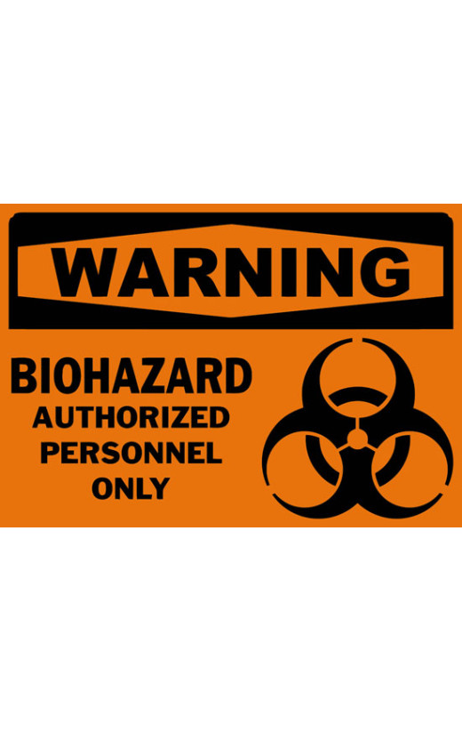 Warning Biohazard Authorized Personnel Only Safety Sign