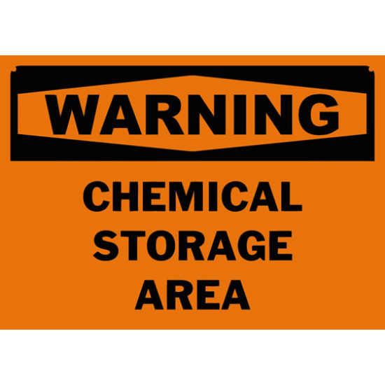 Warning Chemical Storage Area Safety Sign