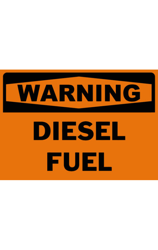 Warning Diesel Fuel Safety Sign