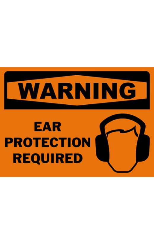 Warning Ear Protection Required Safety Sign