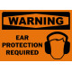 Warning Ear Protection Required Safety Sign