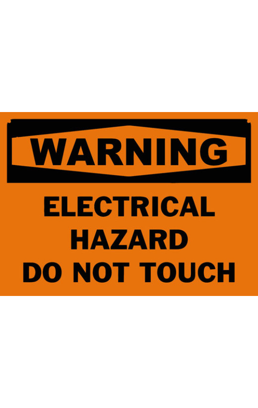 Warning Electrical Hazard Do Not Touch Safety Sign