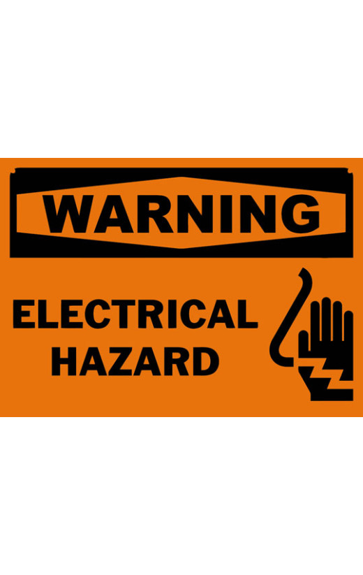 Warning Electrical Hazard Safety Sign