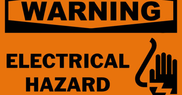 Warning Electrical Hazard Safety Sign