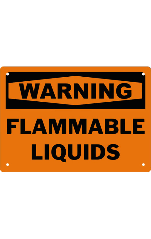 Warning Flammable Liquids Safety Sign