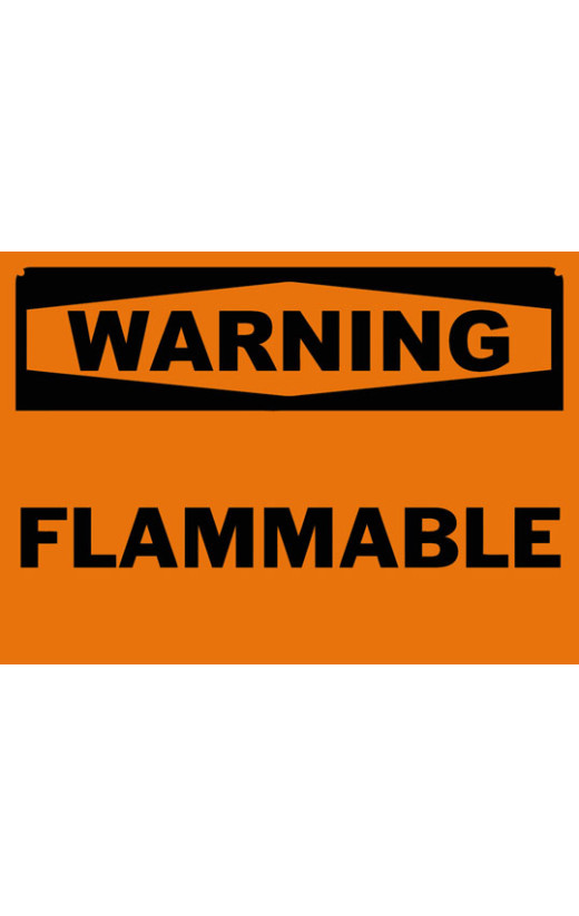 Warning Flammable Safety Sign