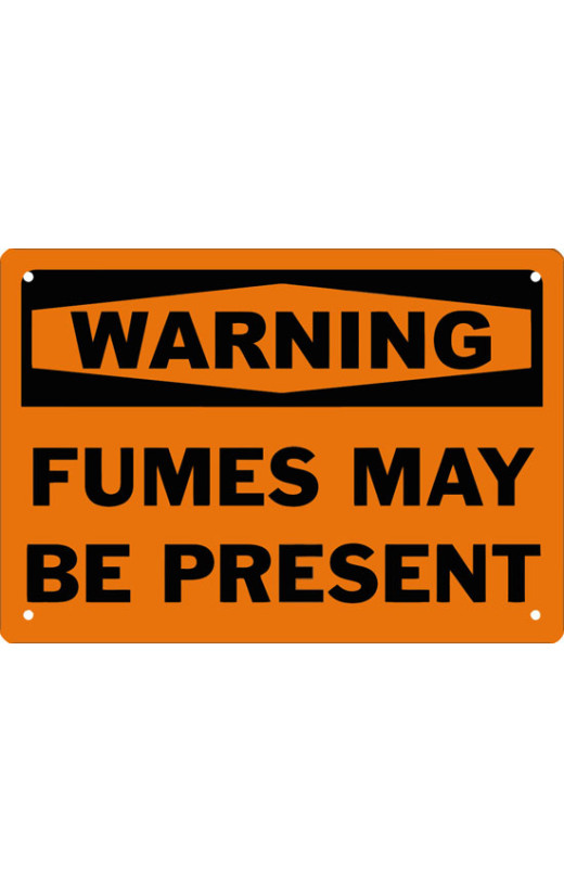 Warning Fumes May Be Present Safety Sign