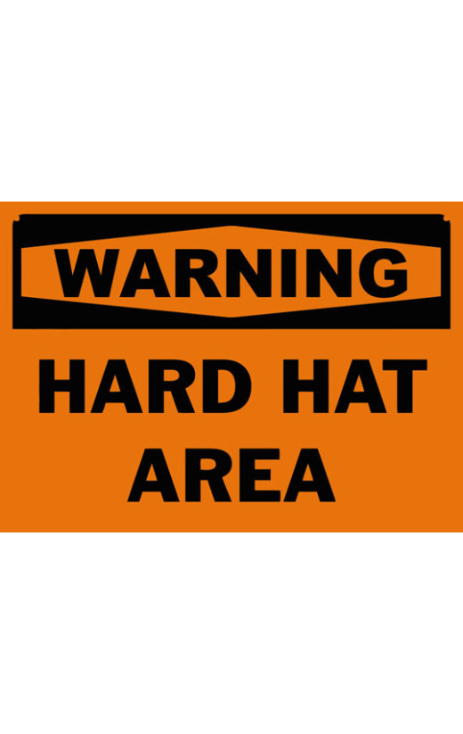 Warning Hard Hat Area Safety Sign