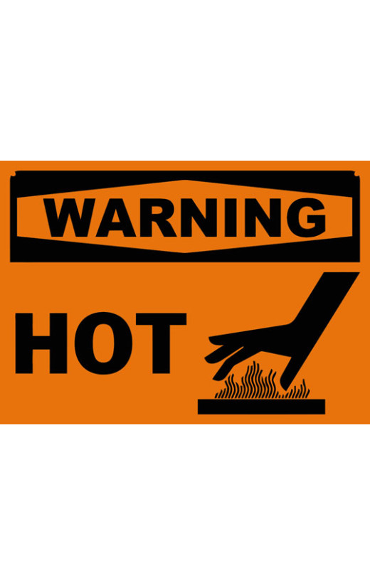 Warning Hot20 Safety Sign