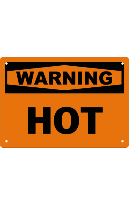 Warning Hot21 Safety Sign