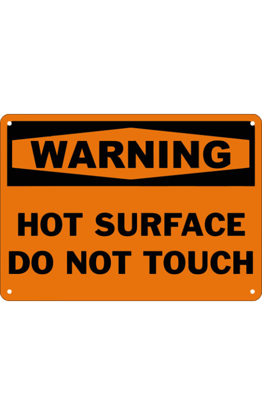 Warning Hot Surface Do Not Touch Safety Sign