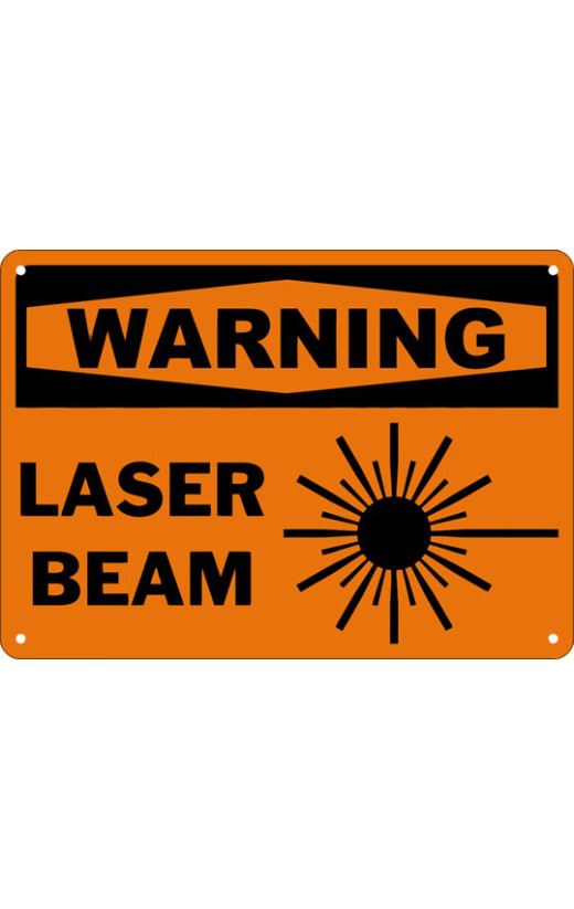 Warning Laser Beam Safety Sign