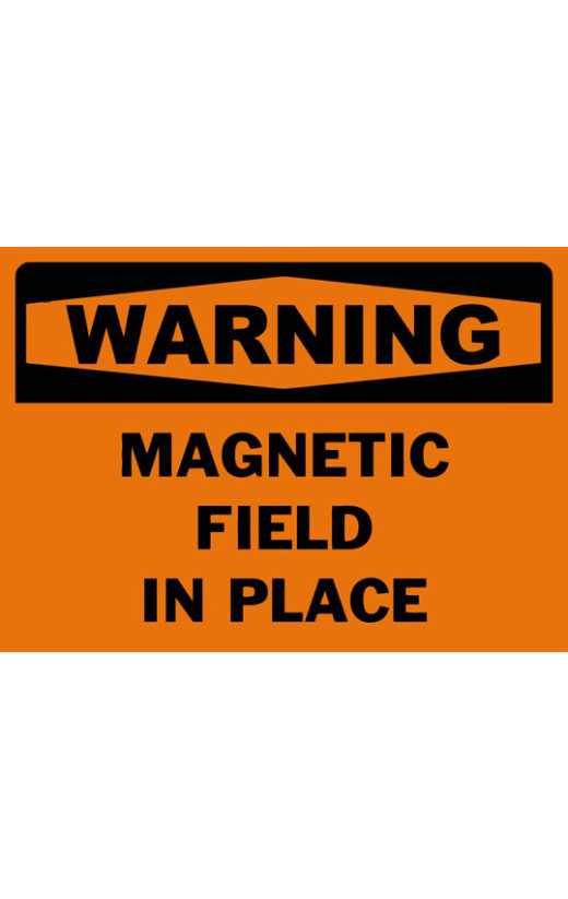 Warning Magnetic Field In Place Safety Sign