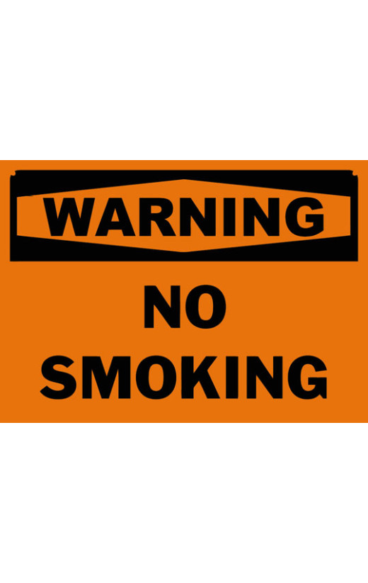 Warning No Smoking Safety Sign