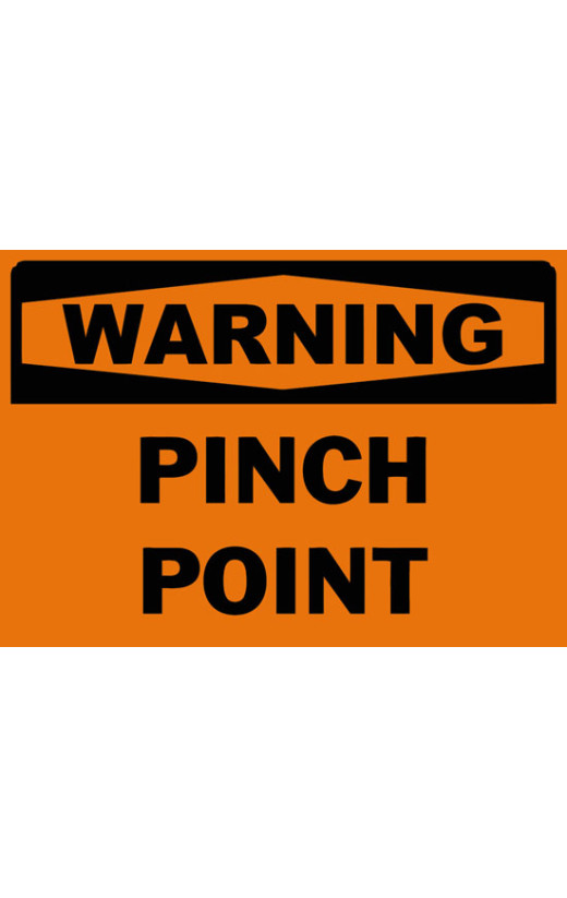 Warning Pinch Point Safety Sign