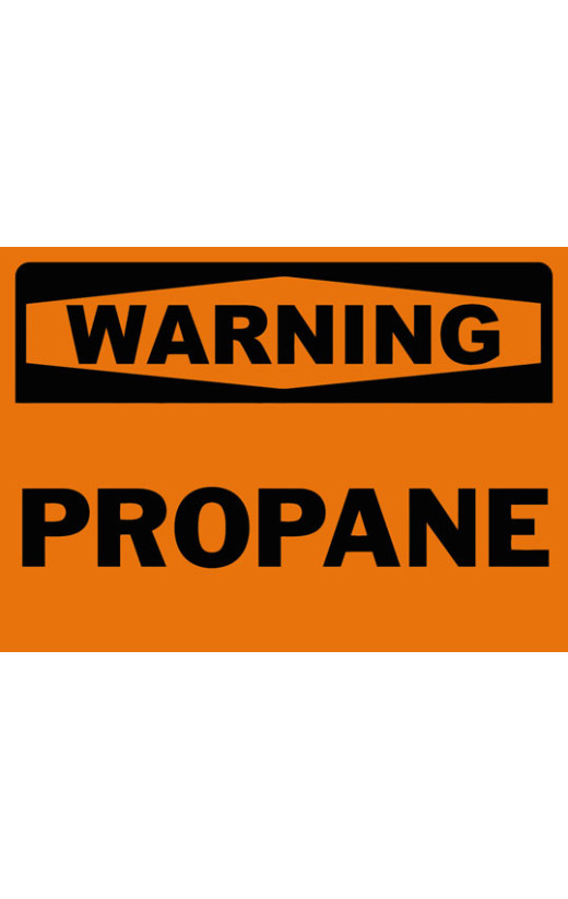 Warning Propane Safety Sign