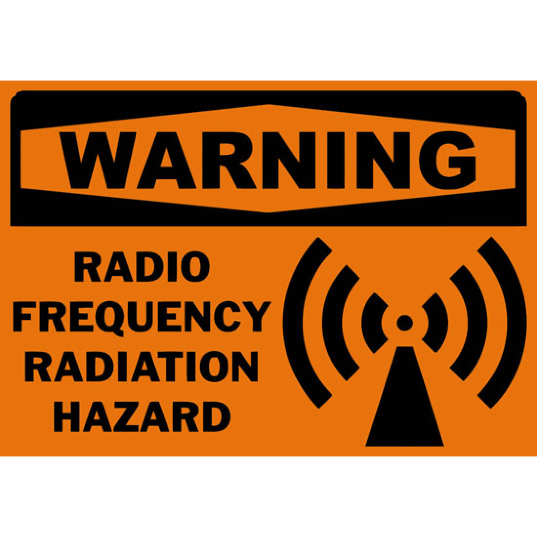 Warning Radio Frequency Radiation Hazard Safety Sign