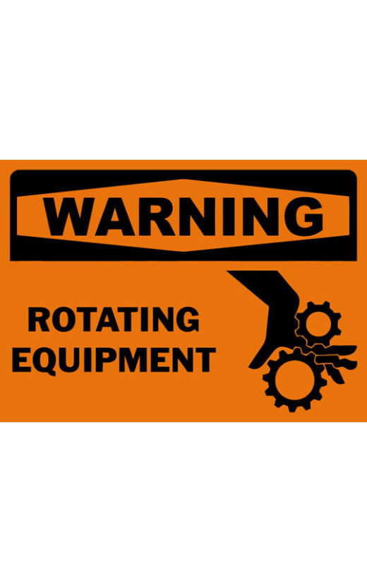 Warning Rotating Equipment Safety Sign