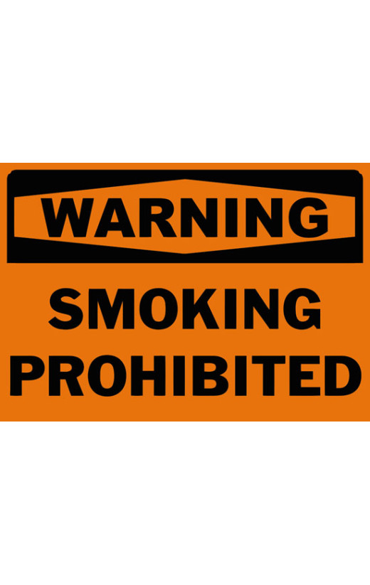 Warning Smoking Prohibited Safety Sign