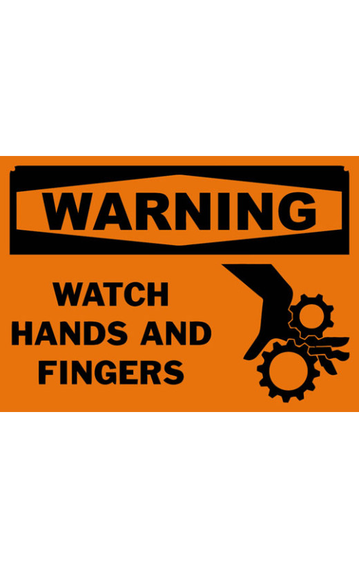 Warning Watch Hands And Fingers Safety Sign