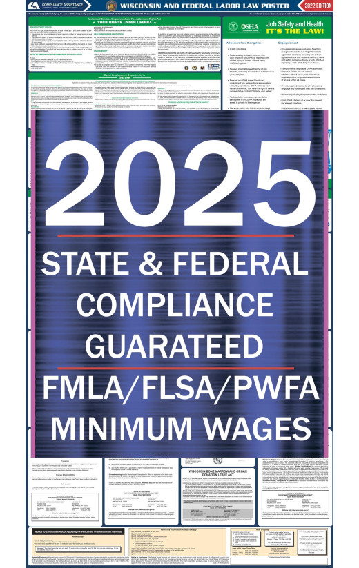 2025 Wisconsin State and Federal All-In-One Labor Law Poster 