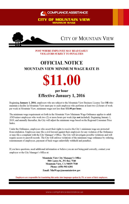 City of Mountain View Minimum Wage