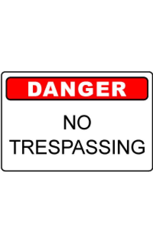 OSHA Danger Sign: No Trespassing