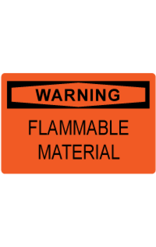 OSHA Safety Sign: Warning - Flammable Material