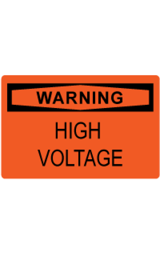 OSHA Safety Sign: Warning - High Voltage