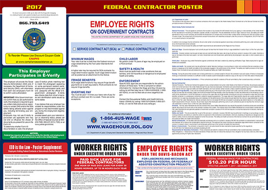 Compliance Assistance - Federal Labor Law Poster. Lowest prices guaranteed!